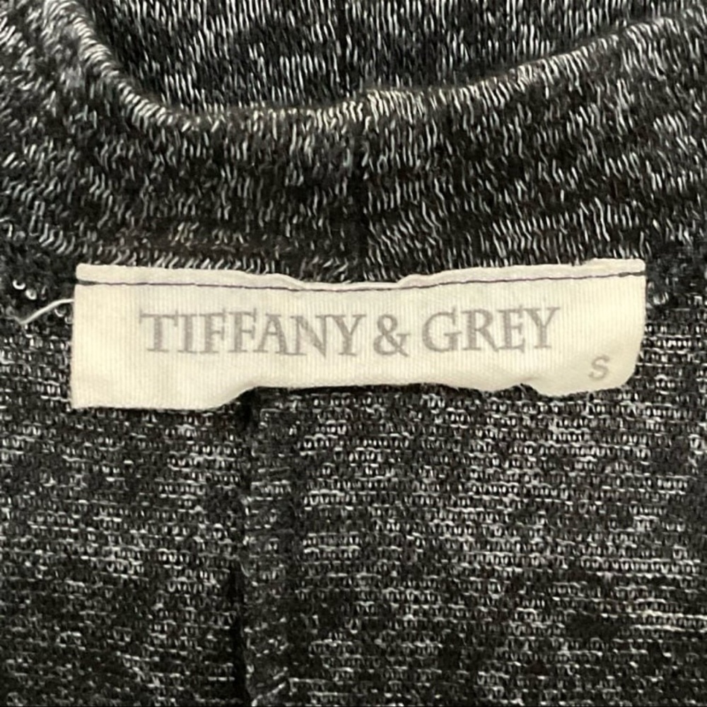 Tiffany & Grey Women's Small Black & White Oversized Tunic Top Dolman Sleeve - Picture 5 of 6